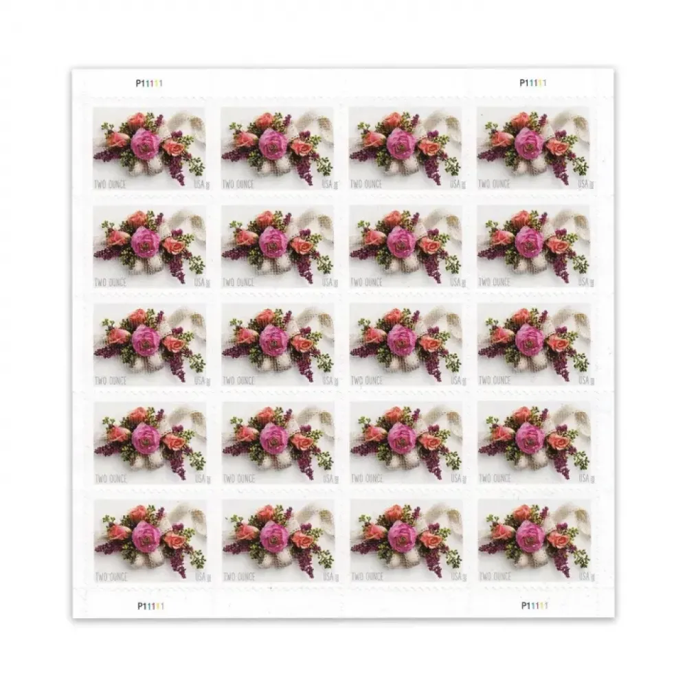 (2020) USPS Garden Corsage Wedding Postage Stamps (2020) USPS Garden Corsage Wedding Postage Stamps