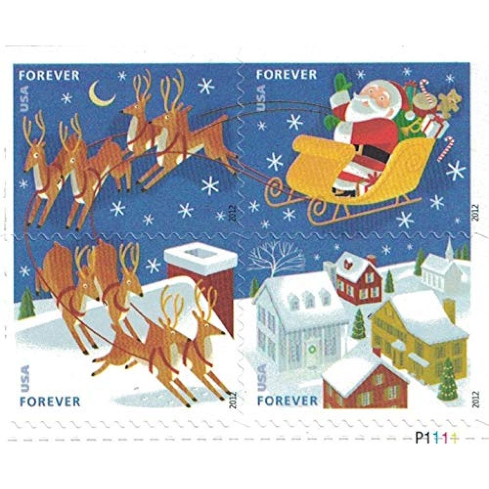 2012 US Stamp Santa & Sleigh - Booklet of 20 Forever Stamps 2012 US Stamp Santa & Sleigh - Booklet of 20 Forever Stamps