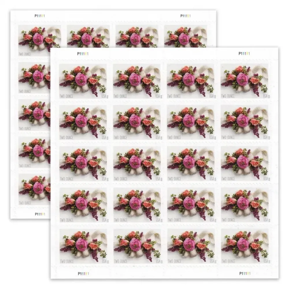 (2020) USPS Garden Corsage Wedding Postage Stamps (2020) USPS Garden Corsage Wedding Postage Stamps