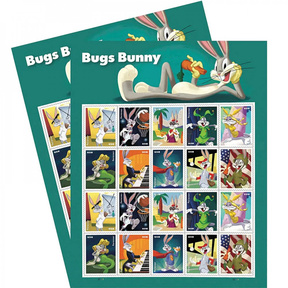 (2020) USPS Bugs Bunny Forever Postage Stamps (2020) USPS Bugs Bunny Forever Postage Stamps