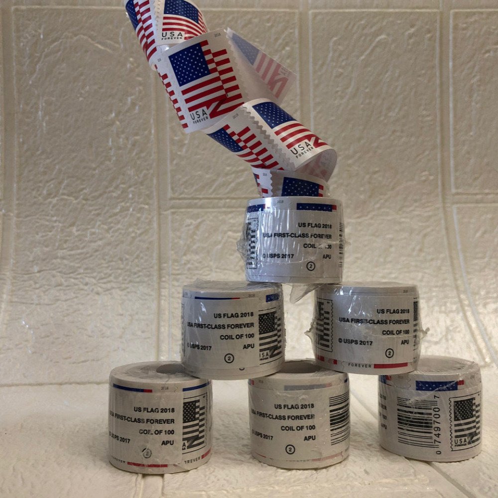 (2018) USPS Forever American Flag Stamps Rolls (2018) USPS Forever American Flag Stamps Rolls