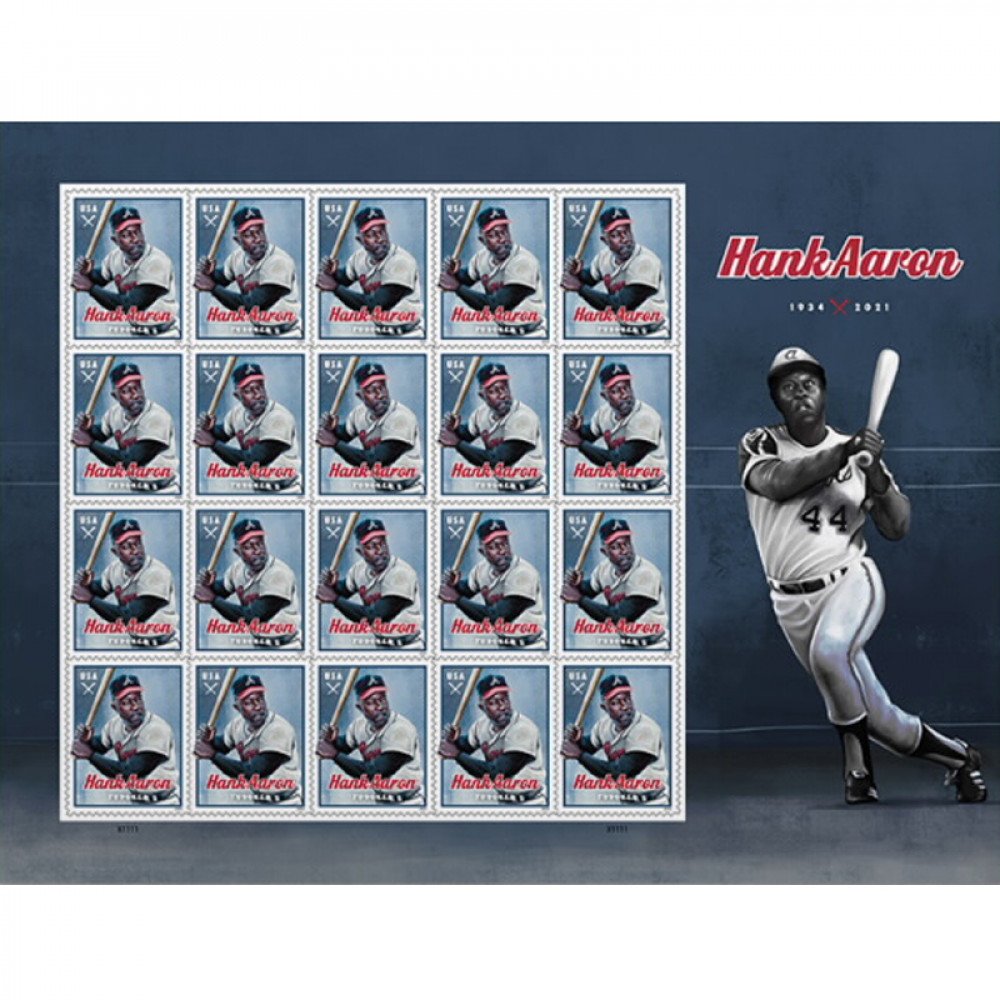 2024 Hank Aaron Forever Stamps, Sheet of 20 2024 Hank Aaron Forever Stamps, Sheet of 20