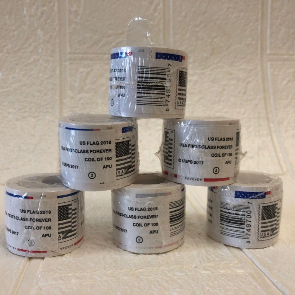(2018) USPS Forever American Flag Stamps Rolls (2018) USPS Forever American Flag Stamps Rolls