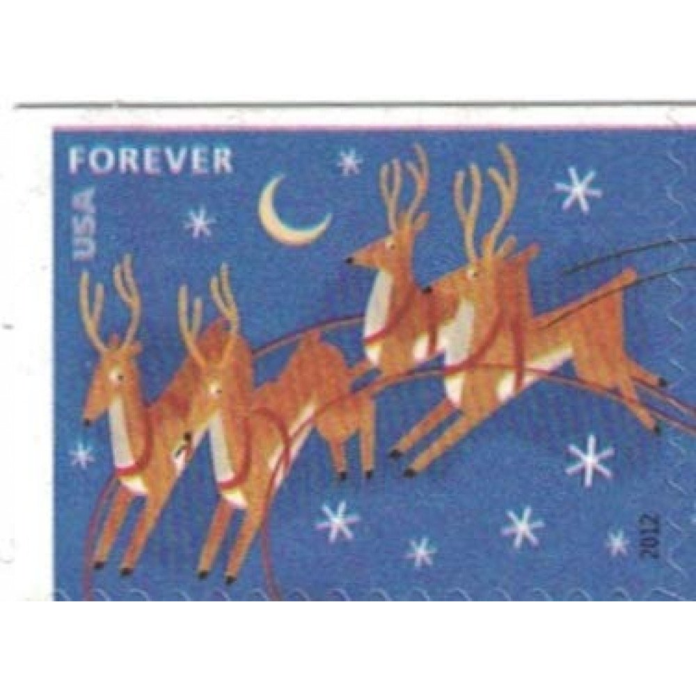 2012 US Stamp Santa & Sleigh - Booklet of 20 Forever Stamps 2012 US Stamp Santa & Sleigh - Booklet of 20 Forever Stamps