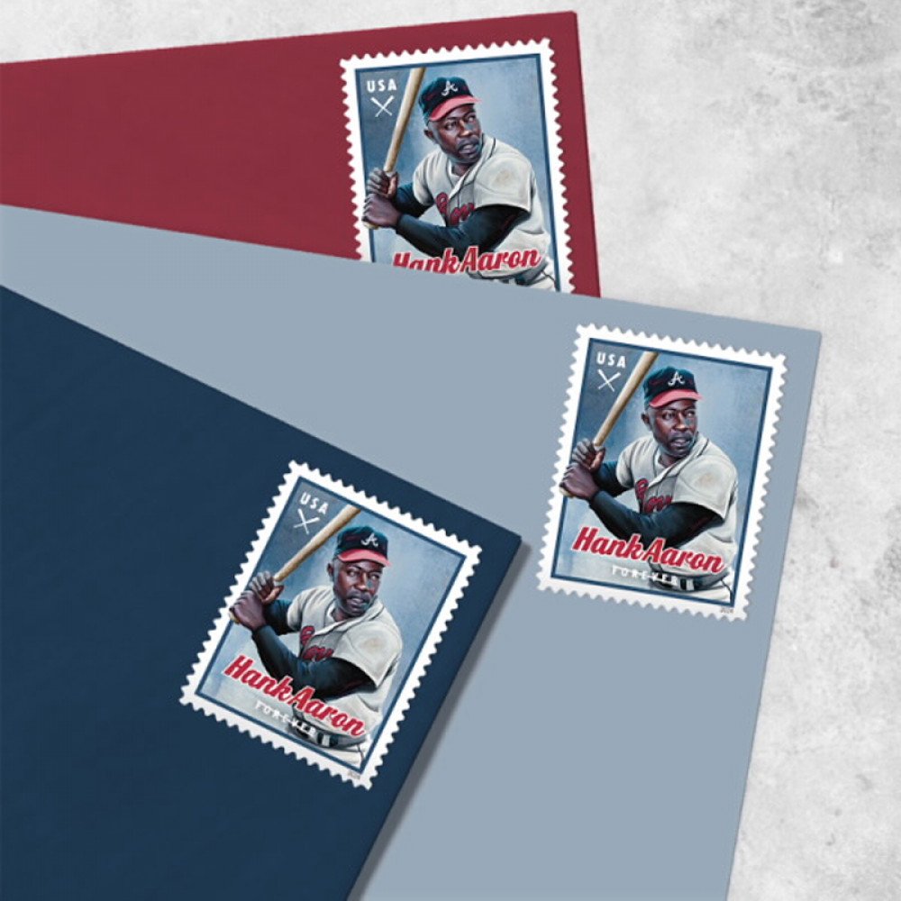 2024 Hank Aaron Forever Stamps, Sheet of 20 2024 Hank Aaron Forever Stamps, Sheet of 20
