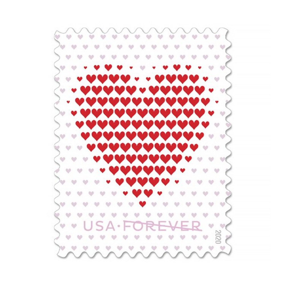 (2020) USPS Made Of Hearts Forever Stamps (2020) USPS Made Of Hearts Forever Stamps