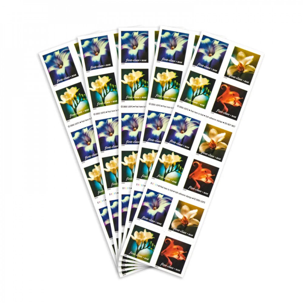 2000 US 34c Self Adhesive Four Flowers First Class Stamps 2000 US 34c Self Adhesive Four Flowers First Class Stamps
