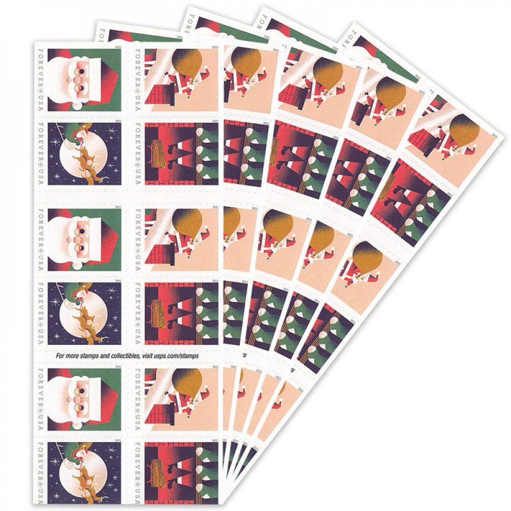 2021 USPS A Visit from St Nick Forever First Class Postage Stamps 2021 USPS A Visit from St Nick Forever First Class Postage Stamps