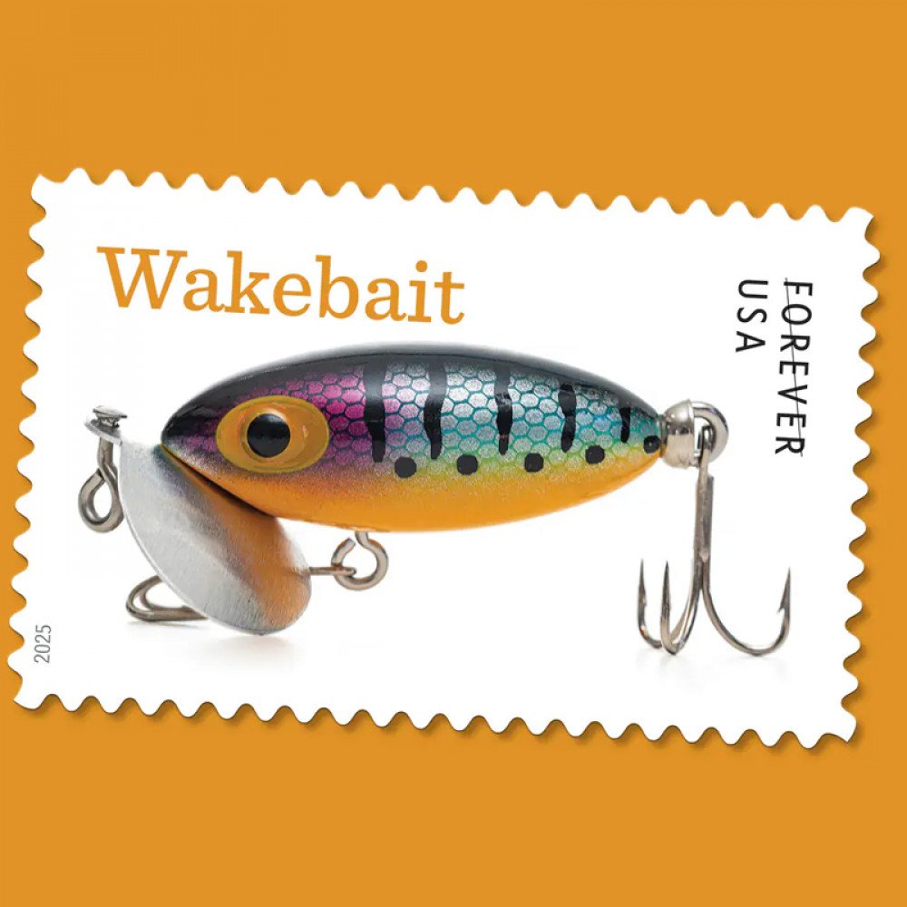 2025 Freshwater Fishing Lures Forever Stamps, Sheetof 20 2025 Freshwater Fishing Lures Forever Stamps, Sheetof 20