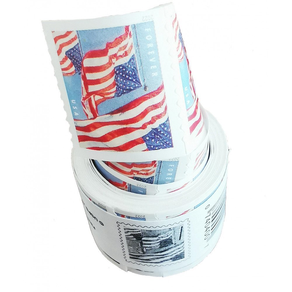 (2022) USPS Forever American Flag Stamps Rolls (2022) USPS Forever American Flag Stamps Rolls