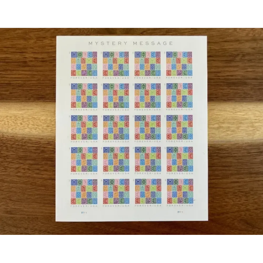 (2021) USPS Mystery Message Forever Postage Stamps (2021) USPS Mystery Message Forever Postage Stamps