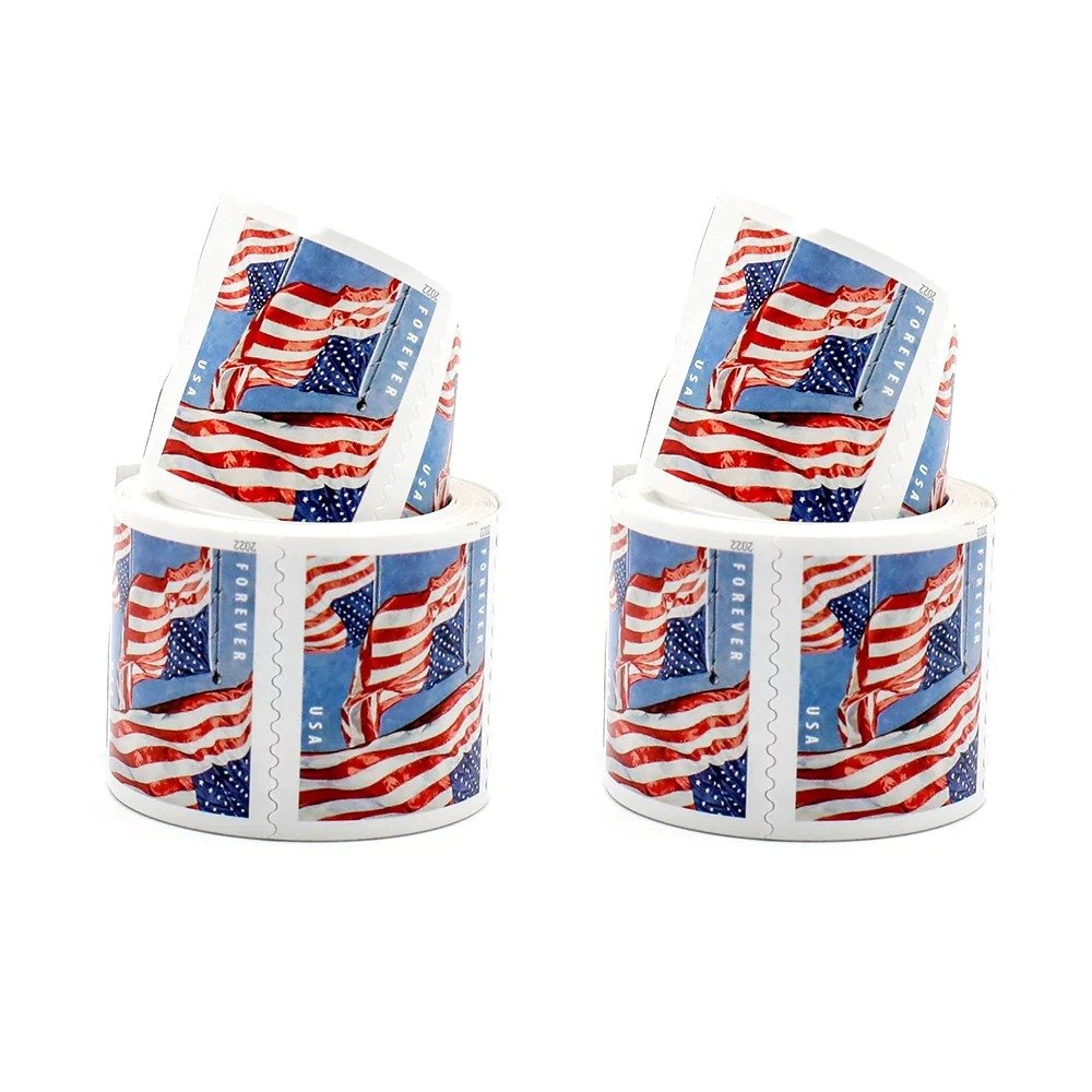 (2022) USPS Forever American Flag Stamps Rolls (2022) USPS Forever American Flag Stamps Rolls