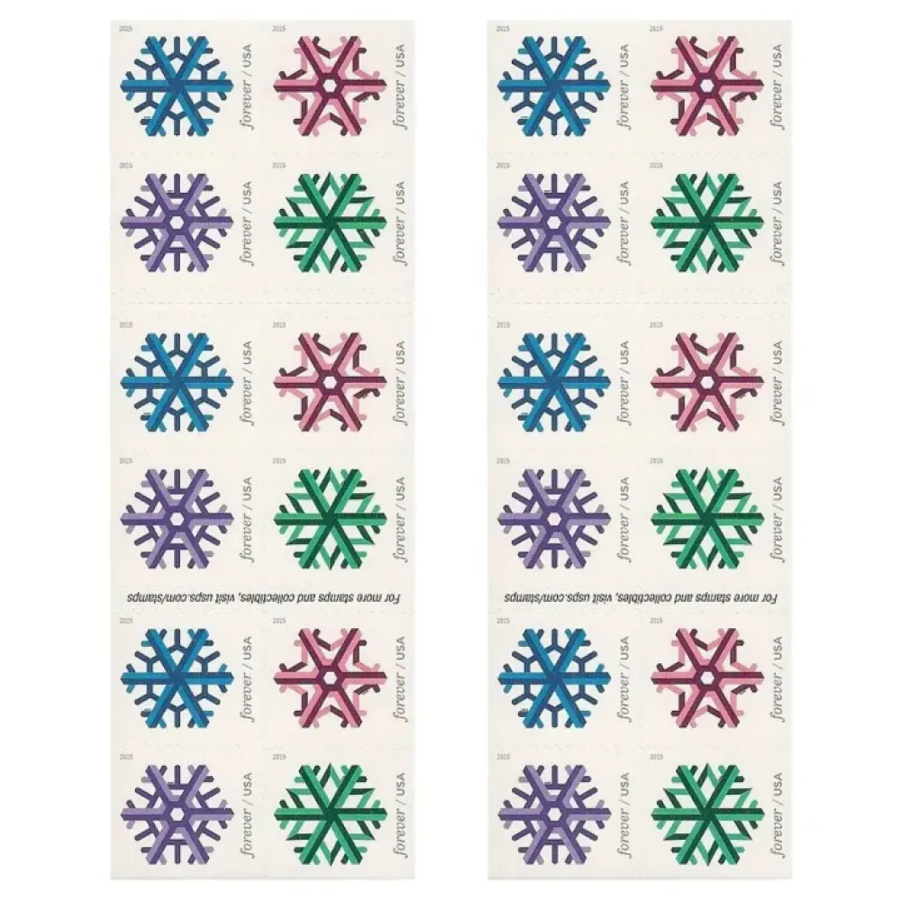 (2015) USPS Geometric Snowflakes Forever Postage Stamps (2015) USPS Geometric Snowflakes Forever Postage Stamps