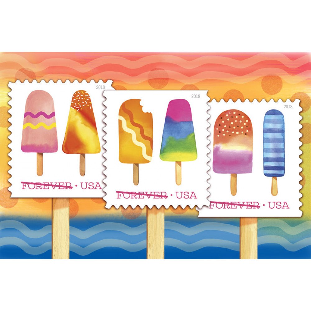 (2018) USPS Ice Cream Self Forever Stamps (2018) USPS Ice Cream Self Forever Stamps