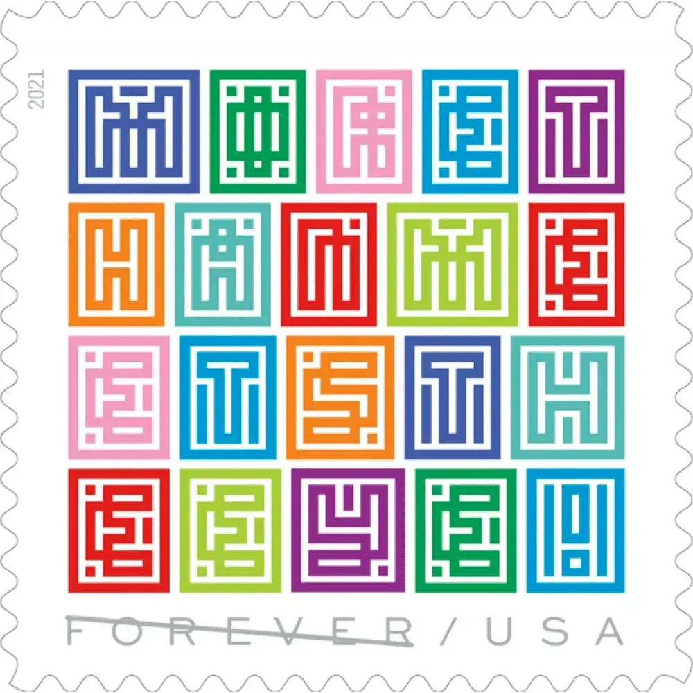 (2021) USPS Mystery Message Forever Postage Stamps (2021) USPS Mystery Message Forever Postage Stamps