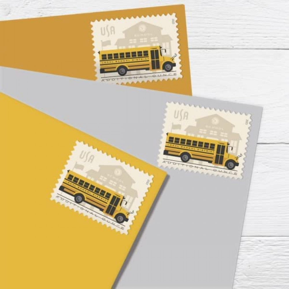 2023 US School Bus Additional Ounce Postage Stamps 1 Coil of 100 2023 US School Bus Additional Ounce Postage Stamps 1 Coil of 100