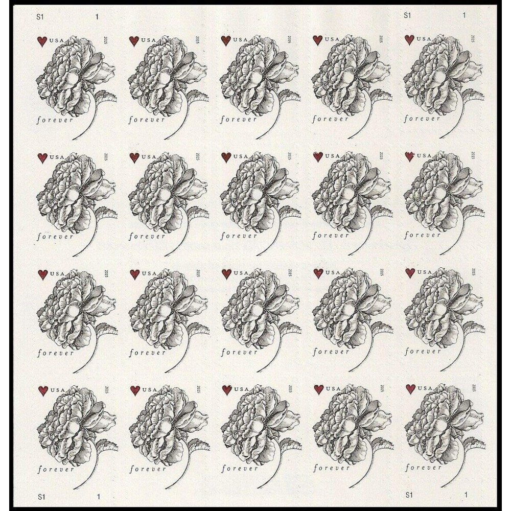 2015 Vintage Rose Pane Wedding Forever Postage Stamps 2015 Vintage Rose Pane Wedding Forever Postage Stamps