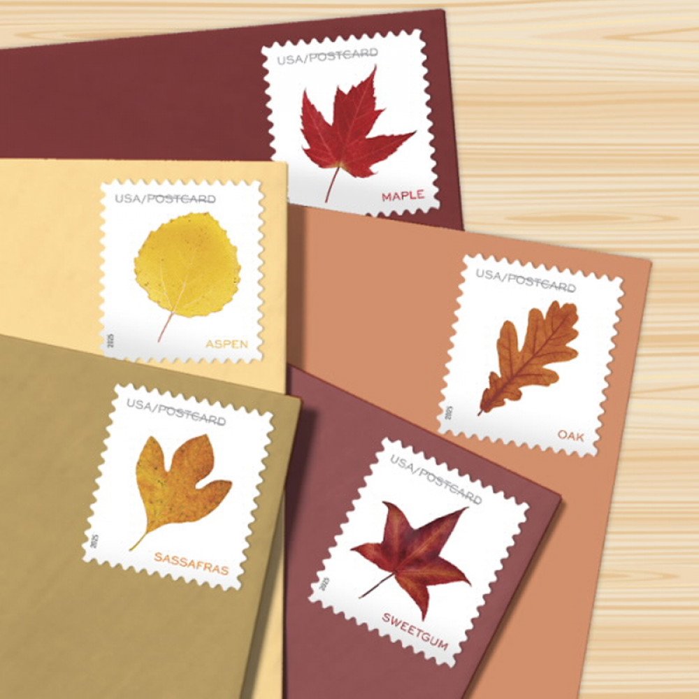 2025 Vibrant Leaves Postcard Stamps, Sheetof 20 Postcard |Multiple Stamp Designs and Formats 2025 Vibrant Leaves Postcard Stamps, Sheetof 20 Postcard |Multiple Stamp Designs and Formats