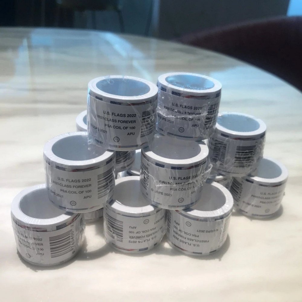 (2022) USPS Forever American Flag Stamps Rolls (2022) USPS Forever American Flag Stamps Rolls