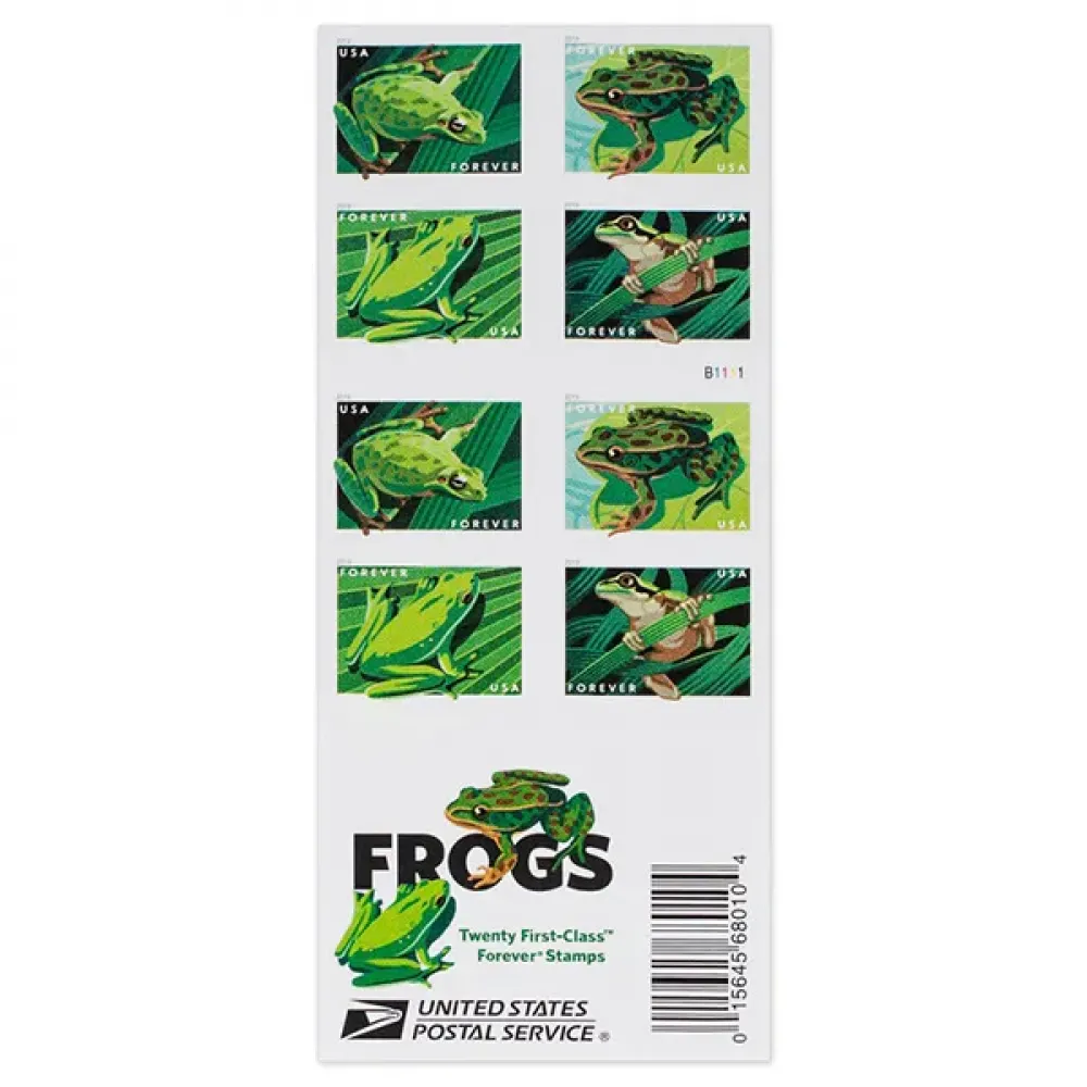 (2019) USPS Frogs Forever First Class Postage Stamps (2019) USPS Frogs Forever First Class Postage Stamps
