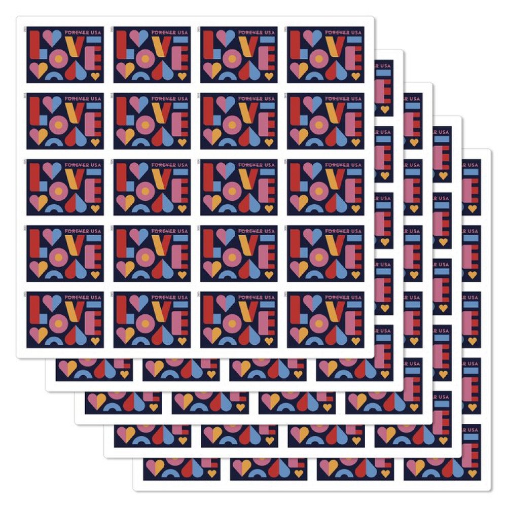 (2021) USPS Love Forever Stamps (2021) USPS Love Forever Stamps