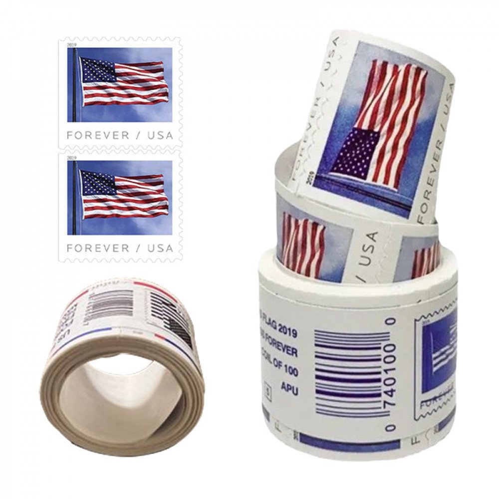 (2019) USPS Forever American Flag Stamps Rolls (2019) USPS Forever American Flag Stamps Rolls