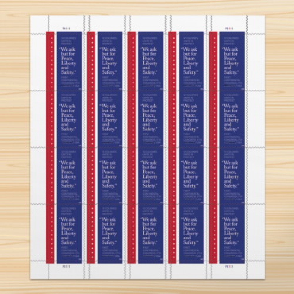 (2024) USPS First Continental Congress, 1774 Forever StampsSheet of 20 (2024) USPS First Continental Congress, 1774 Forever StampsSheet of 20