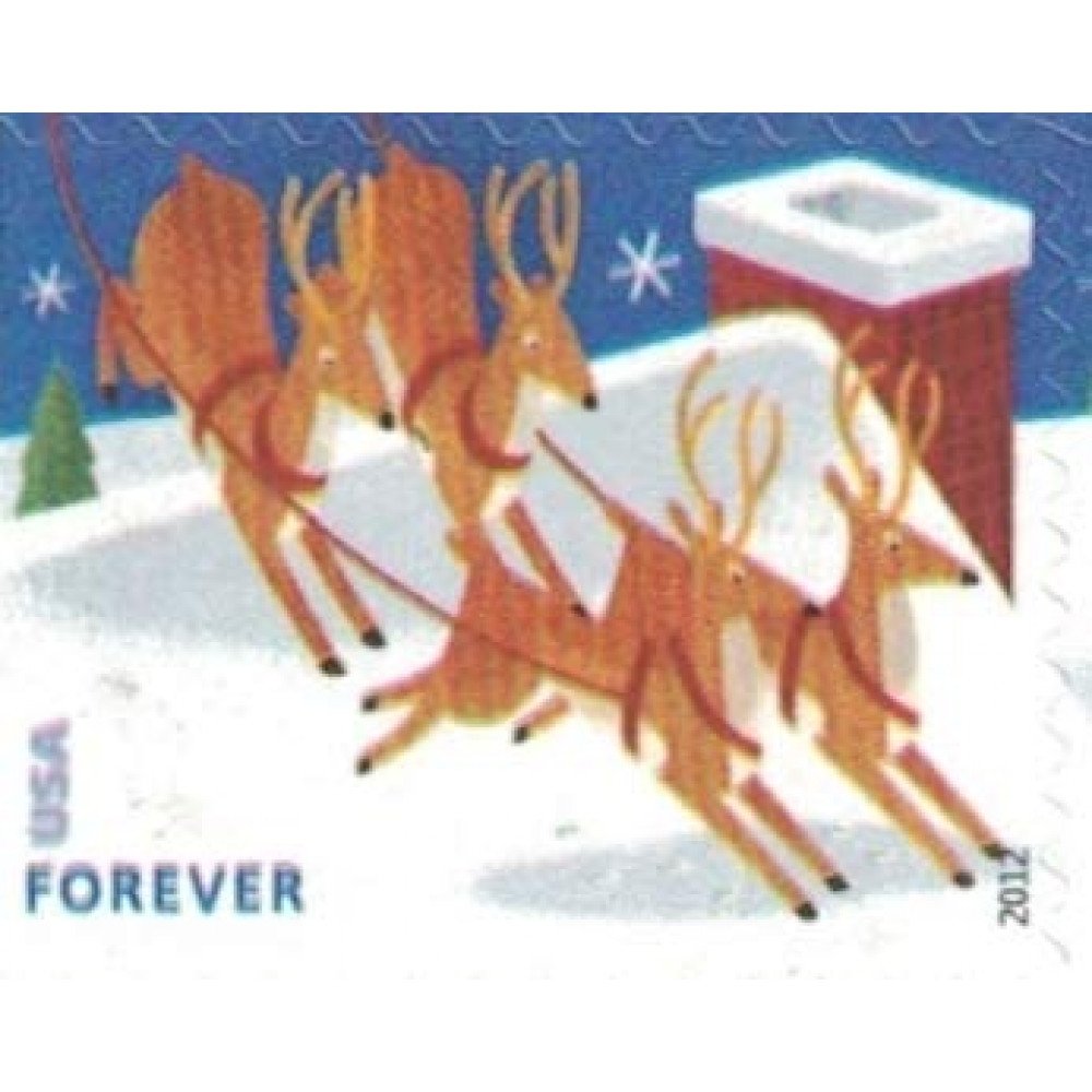 2012 US Stamp Santa & Sleigh - Booklet of 20 Forever Stamps 2012 US Stamp Santa & Sleigh - Booklet of 20 Forever Stamps