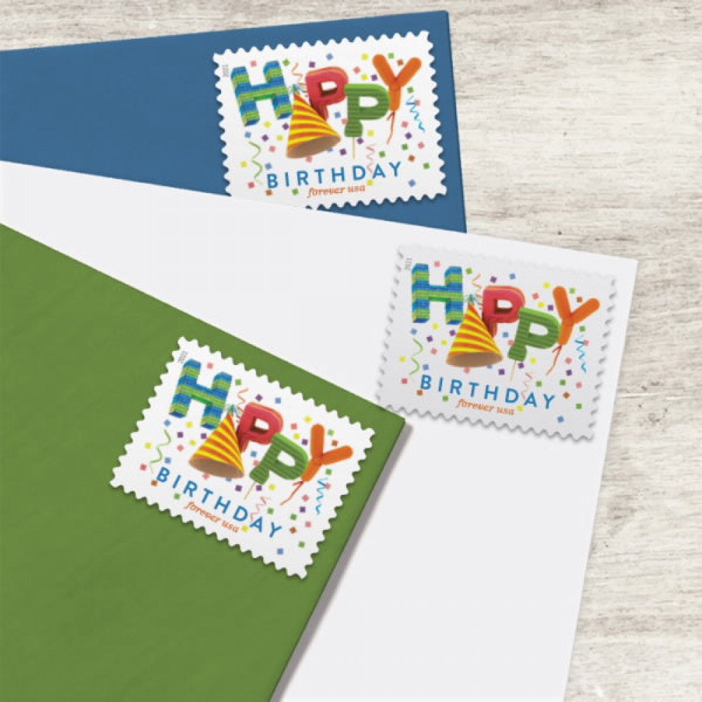 (2021) USPS Happy Birthday Forever Stamps (2021) USPS Happy Birthday Forever Stamps