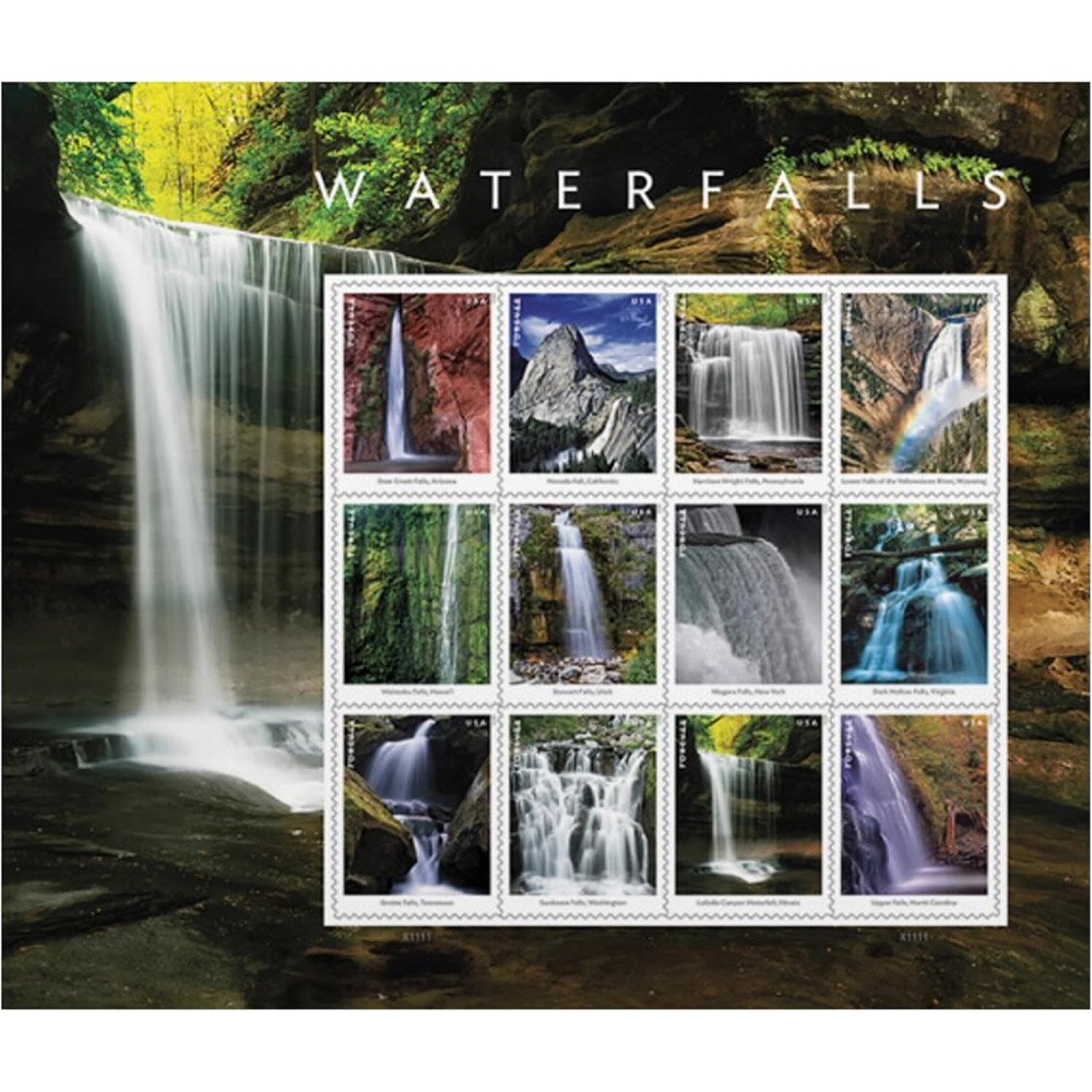 2023 Waterfalls US Forever First Class Postage Stamps 2023 Waterfalls US Forever First Class Postage Stamps
