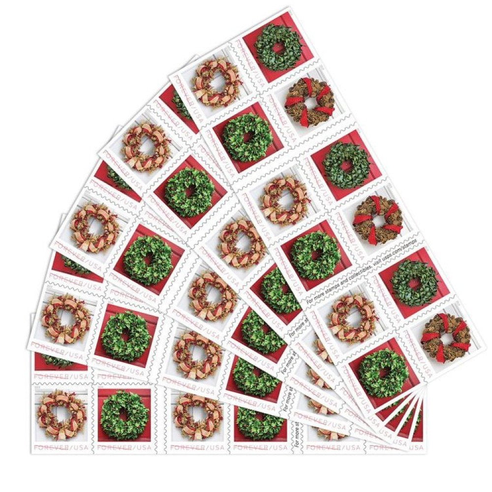(2019) USPS Christmas Tradition Celebration Holiday Wreaths Forever Stamps (2019) USPS Christmas Tradition Celebration Holiday Wreaths Forever Stamps