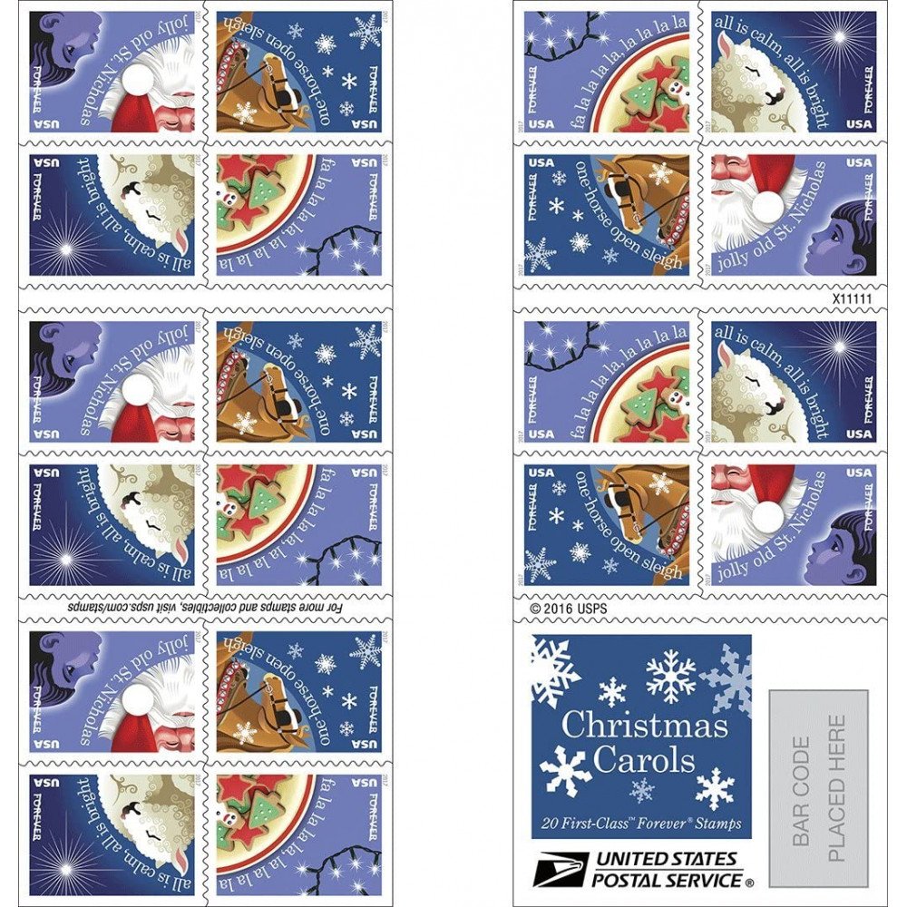 (2017) USPS Christmas Carols Forever Postage Stamps (2017) USPS Christmas Carols Forever Postage Stamps