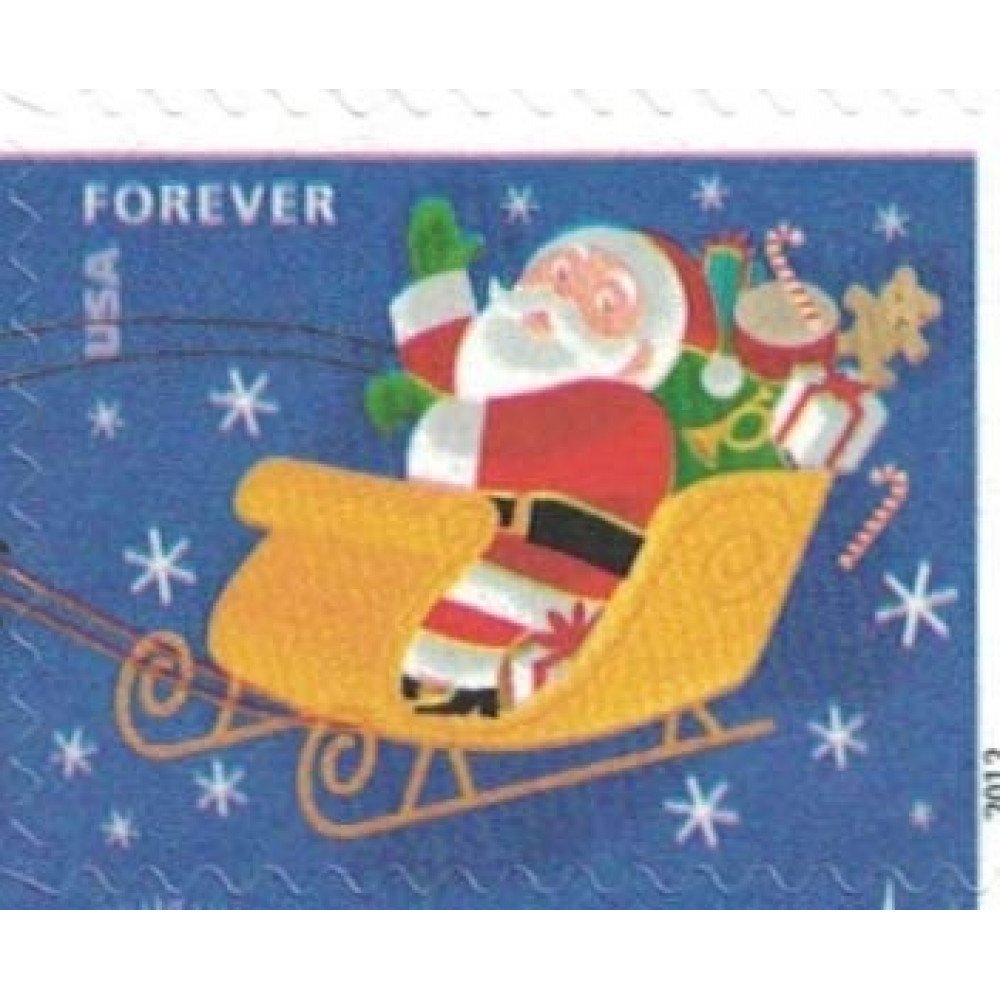 2012 US Stamp Santa & Sleigh - Booklet of 20 Forever Stamps 2012 US Stamp Santa & Sleigh - Booklet of 20 Forever Stamps