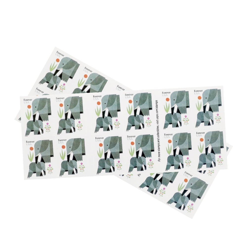 2022 US Elephants First Class Forever Stamps 2022 US Elephants First Class Forever Stamps