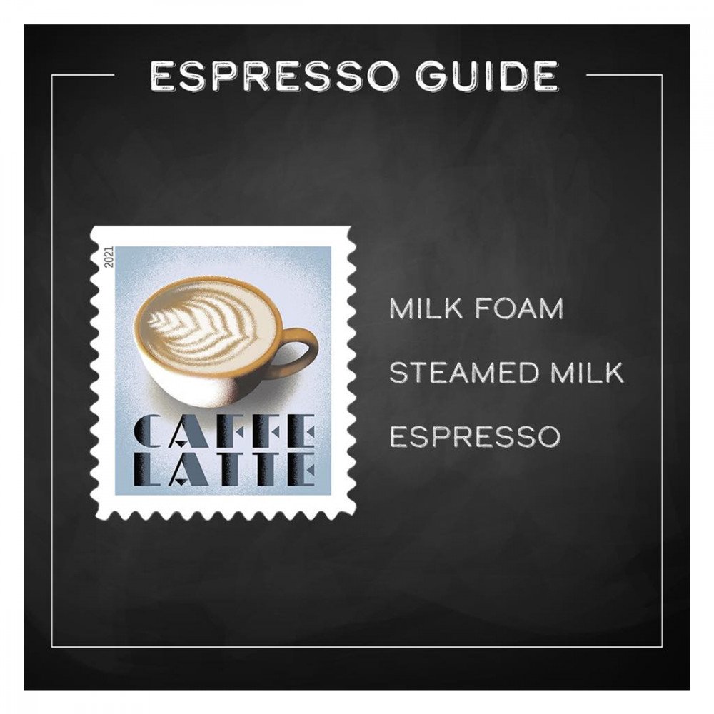 (2021) USPS Espresso Drinks Forever Coffee Stamps (2021) USPS Espresso Drinks Forever Coffee Stamps