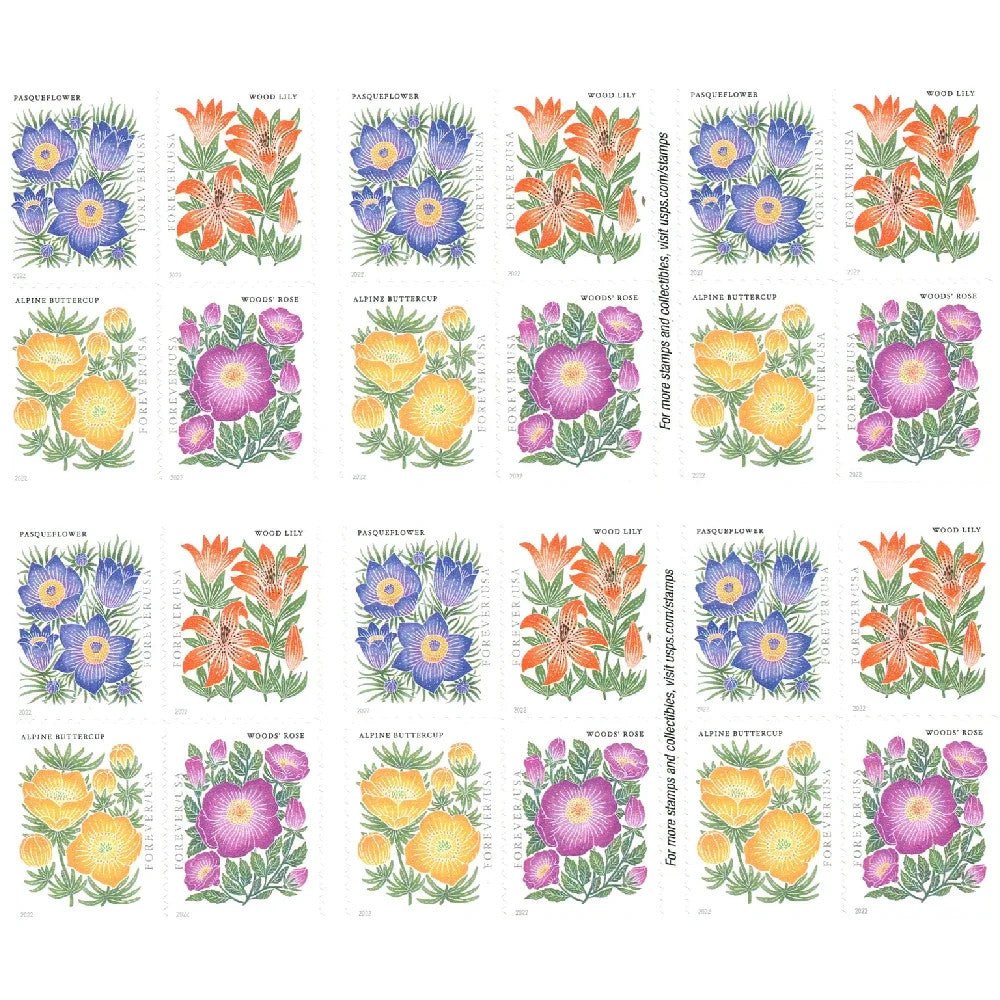 (2022) USPS Mountain Flora First-Class Forever Stamps (2022) USPS Mountain Flora First-Class Forever Stamps