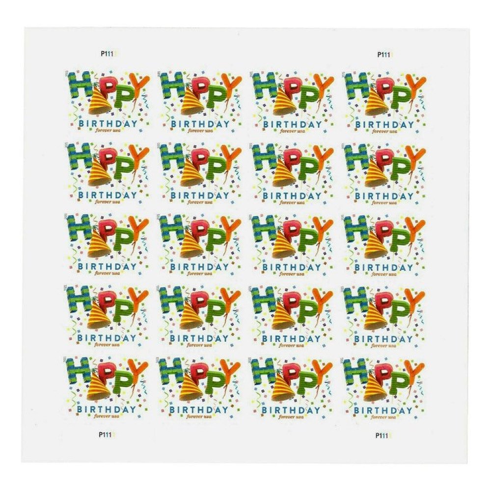 (2021) USPS Happy Birthday Forever Stamps (2021) USPS Happy Birthday Forever Stamps