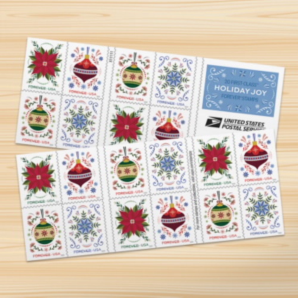 2024 Holiday Joy Forever Stamps, Book of 20|Multiple Stamp Designs 2024 Holiday Joy Forever Stamps, Book of 20|Multiple Stamp Designs