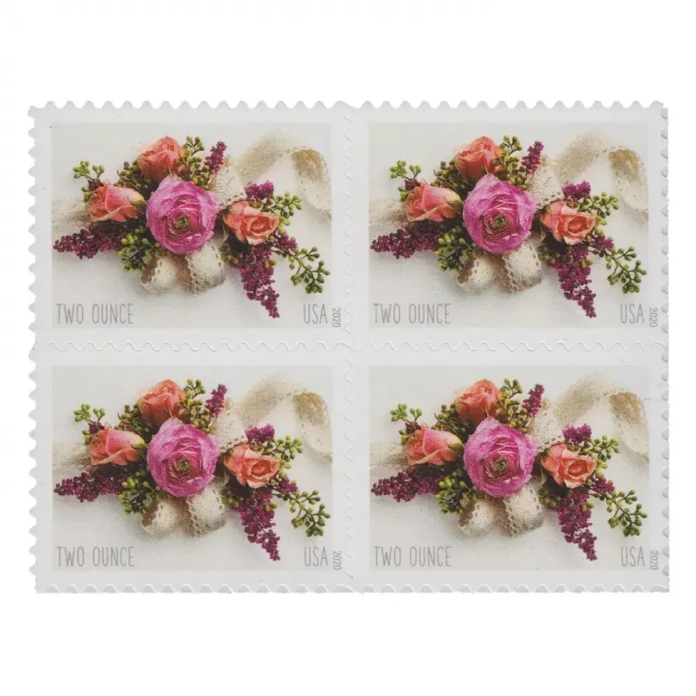 (2020) USPS Garden Corsage Wedding Postage Stamps (2020) USPS Garden Corsage Wedding Postage Stamps