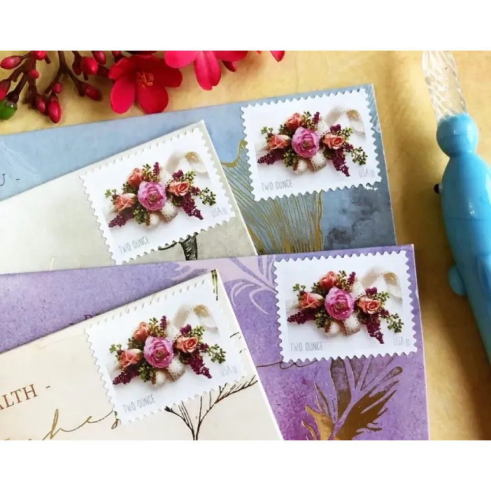 (2020) USPS Garden Corsage Wedding Postage Stamps (2020) USPS Garden Corsage Wedding Postage Stamps