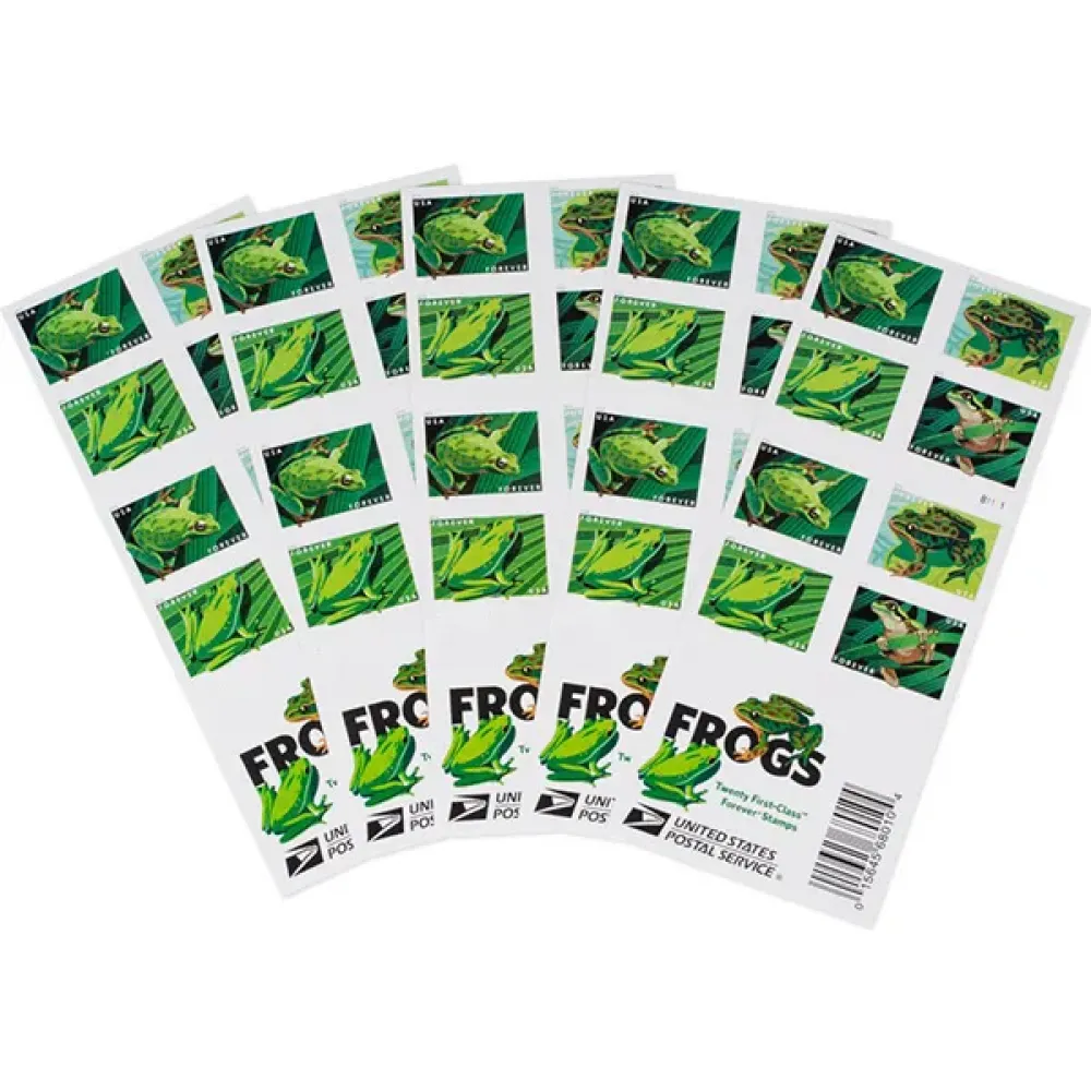 (2019) USPS Frogs Forever First Class Postage Stamps (2019) USPS Frogs Forever First Class Postage Stamps