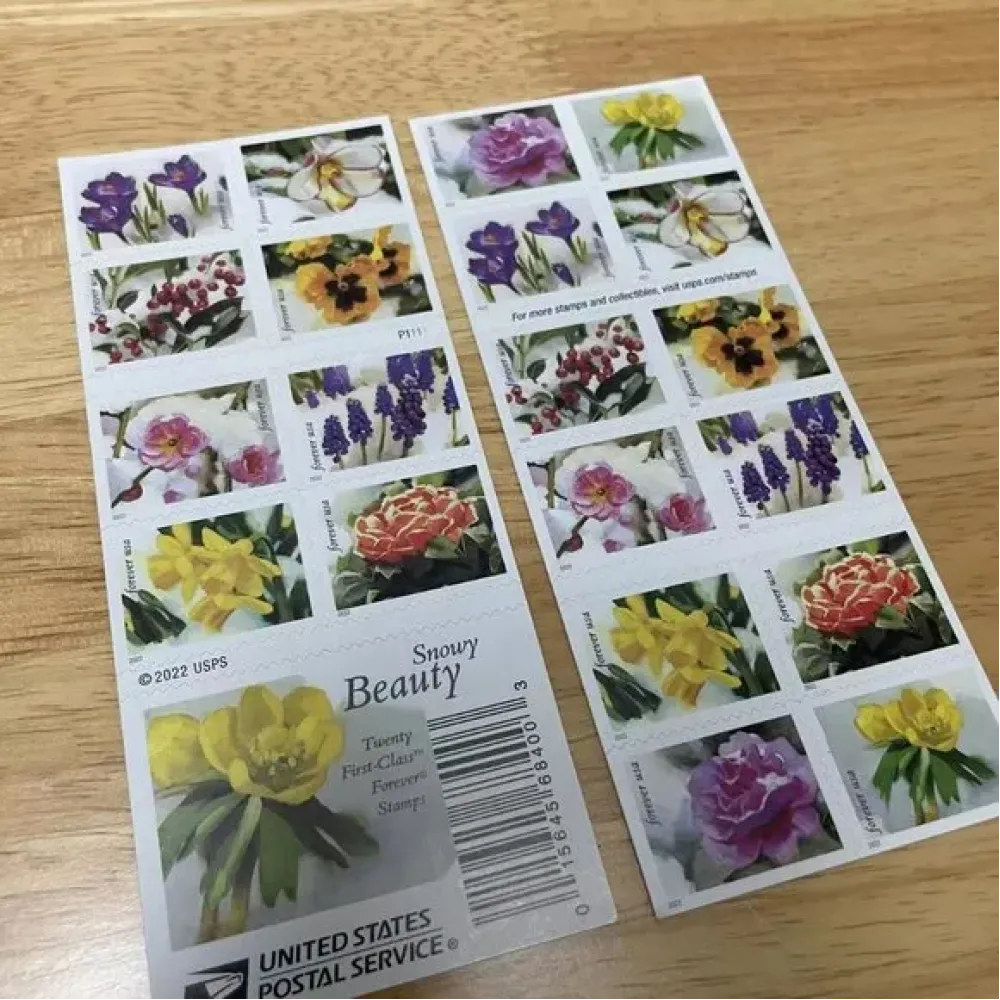 2022 USPS Snowy Garden Beauty Forever Postage Stamps 2022 USPS Snowy Garden Beauty Forever Postage Stamps